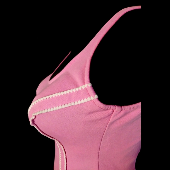 Vintage Pink One Piece Swim Dress - Picture 5 of 10